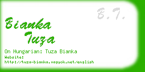 bianka tuza business card